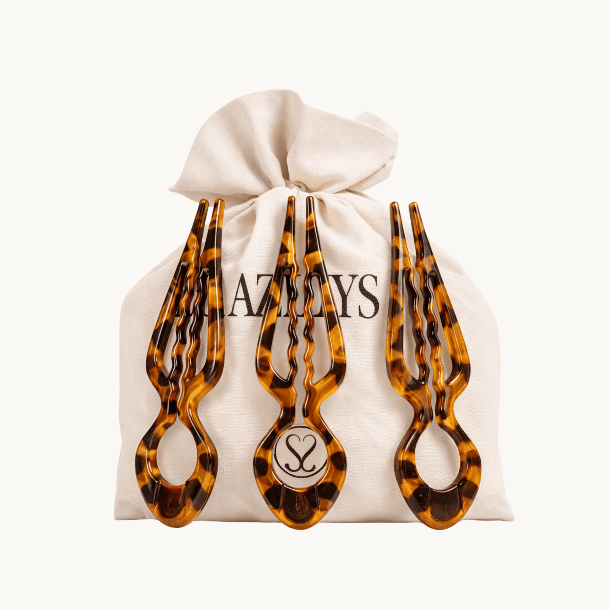 Nº1 Prestige HairPin – İmza Koleksiyonu | Doğal Amber (2+1'li Set) - Azelys™